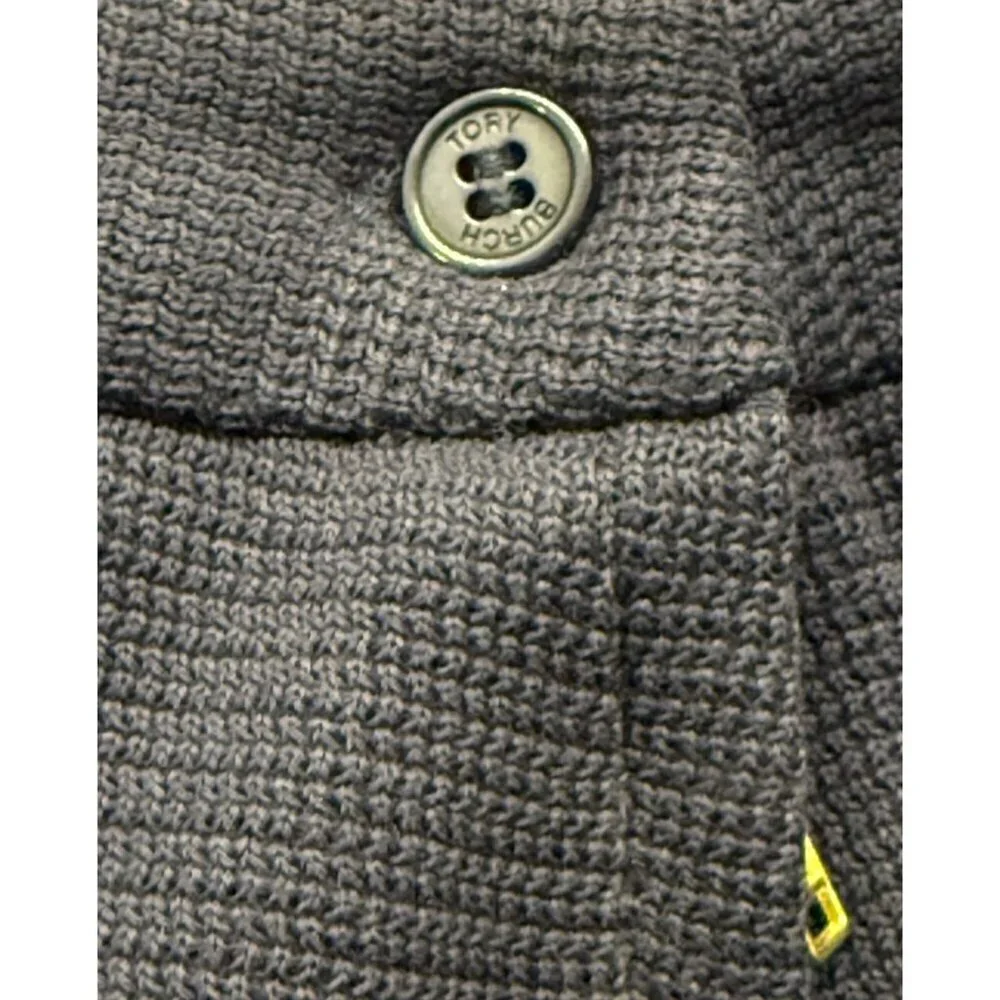 Tory Burch NWT Dagne Skirt Navy Blue Stretch Cotton Knit Midi Bow $328 Size M